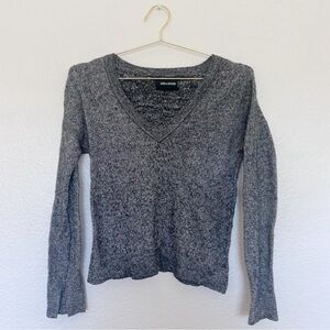 ZADIG & VOLTAIRE V-Neck Long Sleeve Sweater in Gray SZ XS (bin 337)